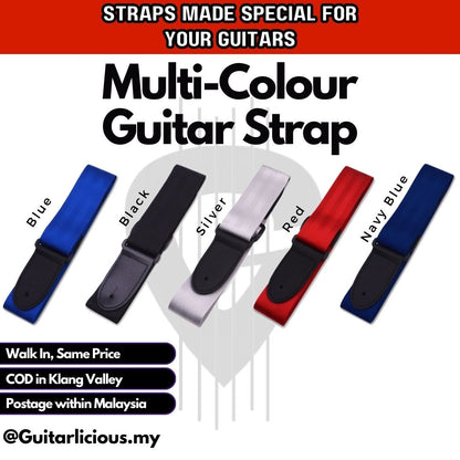 Guitar Strap (Solid Color) for Electric, Acoustic & Bass Guitar (S309A-G)