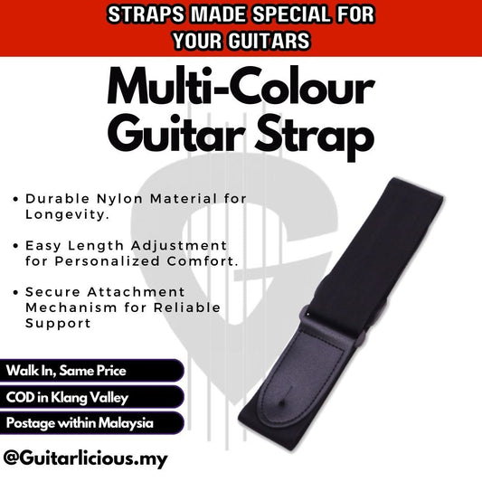 Guitar Strap (Solid Color) for Electric, Acoustic & Bass Guitar (S309A-G)