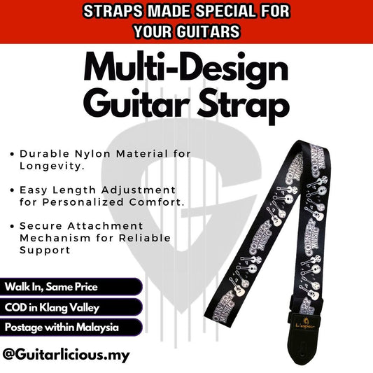 Guitar Strap (Design) for Electric, Acoustic & Bass Guitar