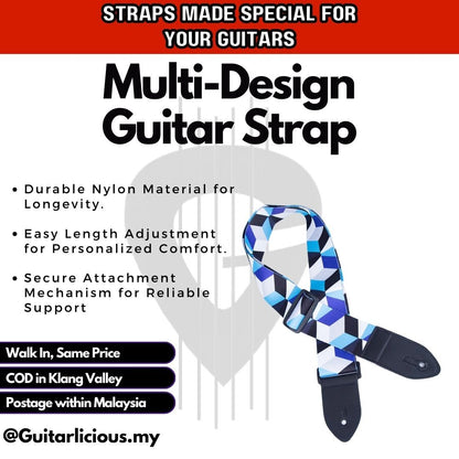 Guitar Strap (Design) for Electric, Acoustic & Bass Guitar