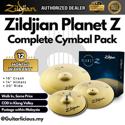 Zildjian Planet Z 4-piece Cymbal Complete Set - 14inch / 16inch / 20inch (14 inch / 16 inch / 20 inch / PlanetZ )