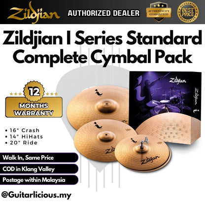 Zildjian I Series Standard Gig Cymbal Set - 14" Hi-hat , 16" Crash , 20" Ride ( I-Series / ZILILHSTD / ILHSTD )