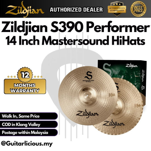 Zildjian S390 Performer Cymbal Set- 14" Hi-hats, 16" Crash, 18" Crash, 20" Ride ( ZILS390 / S-390 )