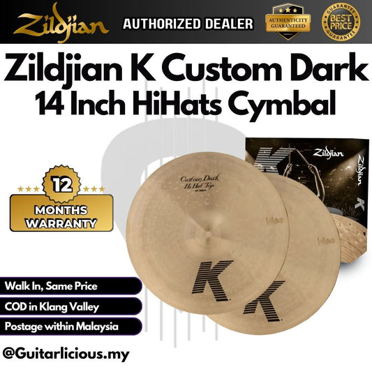 Zildjian K Custom Dark Cymbal Set - 14" Hi-hats, 16" Crash, 18" Crash, 20" Ride ( ZILKCD900 / KCD-900 / K-Custom )