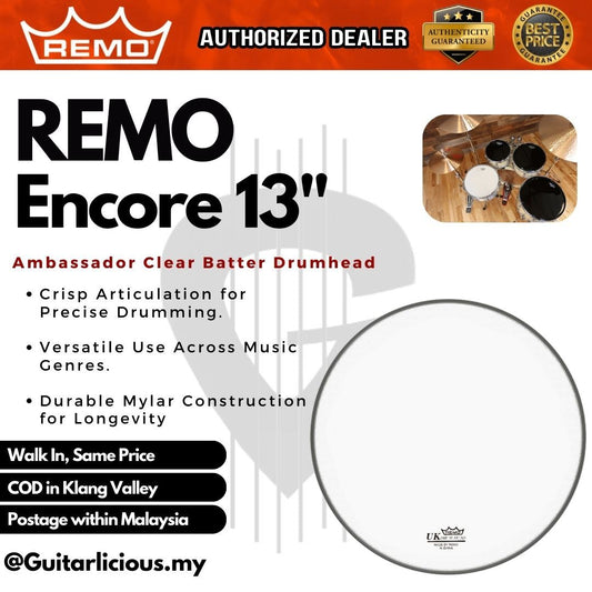 REMO Encore En-0313-Ba Ambassador Clear Batter Drumhead 13 inch ( EN0313BA / HS/REnT13 )