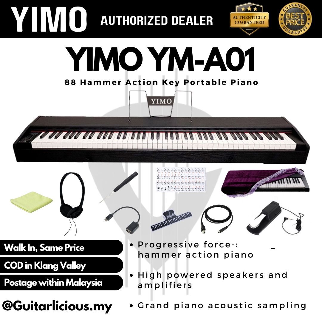 YM-A01 / 88 Keys Portable Digital Grand Piano with Hammer Action 