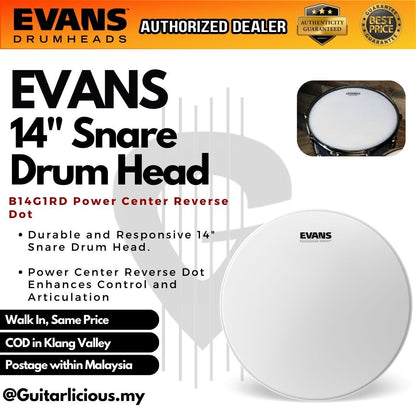 Evans B14G1RD 14inch Power Center Reverse Dot - Snare / Drum head