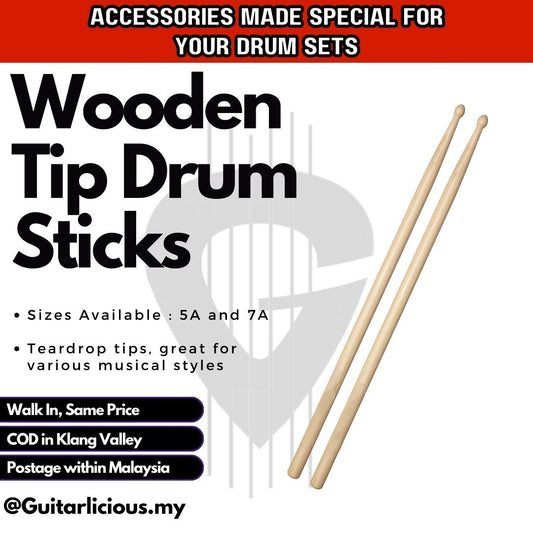 Standard AW Maple Drumsticks, Size 5a / 7a- (SDS5A / SDS7A)