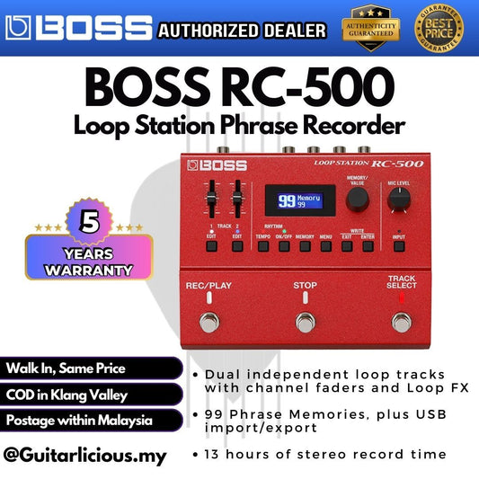 BOSS RC-500 Loop Station Compact Phrase Recorder Pedal Effects ( RC-500 / RC500 / RC 500 )