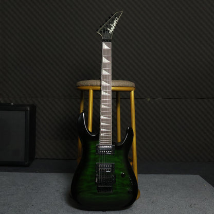 JACKSON JS Series Dinky Arch Top JS32Q DKA Electric Guitar with TREMOLO , Amaranth FB - Transparent Green Burst