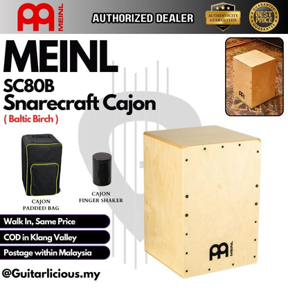 MEINL Percussion SC80B Snarecraft Cajon, Baltic Birch ( SC80-B / SC 80 B )