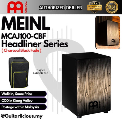 MEINL Percussion MCAJ100-CBF Headliner Series Snare Cajon, Charcoal Black Fade ( MCAJ-100-CBF )