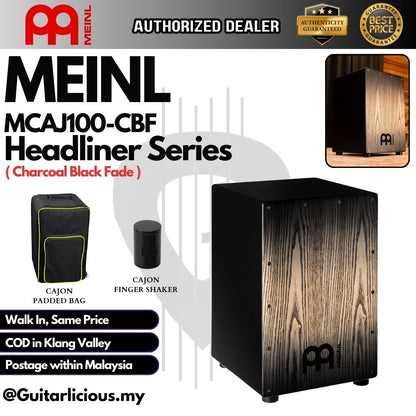 MEINL Percussion MCAJ100-CBF Headliner Series Snare Cajon, Charcoal Black Fade ( MCAJ-100-CBF )