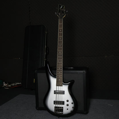 Jackson JS Series Spectra JS3 4 String Bass Guitar, Laurel FB, Silverburst ( JS-3 / JS 3 SB / Silver Burst)