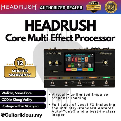 HeadRush Core Multi Effect Guitar Pedal with Amp Modeler and Vocal Processor ( HR-CORE / Headrush-Core / COREXEU )