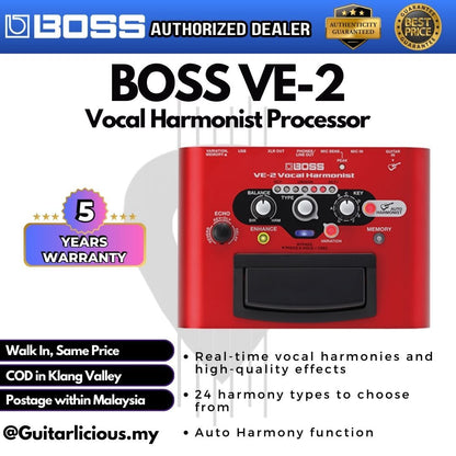 Boss VE-2 Portable Vocal Harmonist Processor ( VE2 / VE 2 )