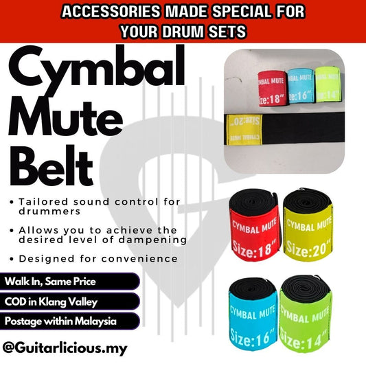 4pcs Drum Cymbal Mute Belt for 14inch, 16inch, 18inch and 20inch for Silent Practice