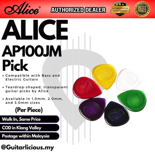 Alice Guitar Picks, Durable Clear Guitar Picks - ( AP100JM / AP100 /\ AP-100-JM )