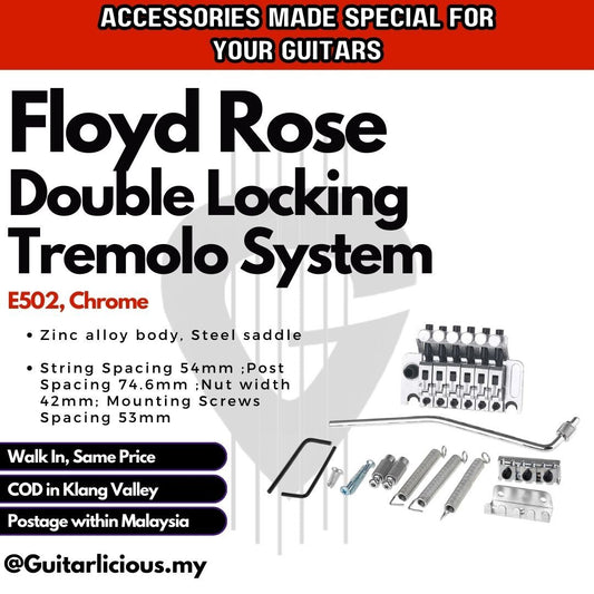 Musiclily E502 Double Locking Floyd Rose Tremolo System Bridge For Electric Guitar Parts