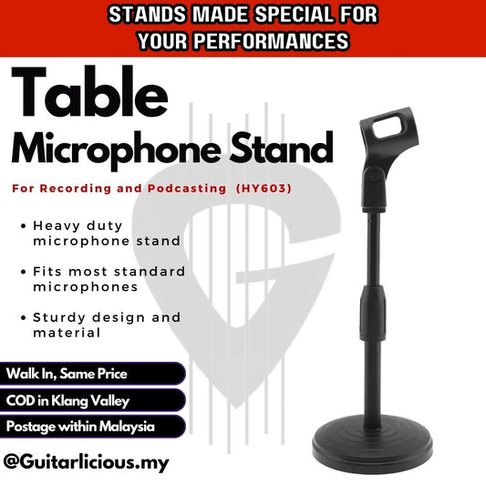 Adjustable Table Microphone Stand for Broadcasting & Recording (HY-603)