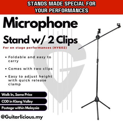 Microphone Stand with Two Clips (HY602)