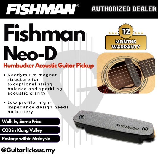 Fishman Neo-D Humbucker Acoustic Guitar Pickup ( NeoD / Neo D / Neodymium magnet / H )