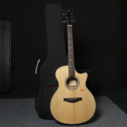 Kepma F2 Solid Sitka Spruce Top Grand Auditorium Acoustic Guitar, S1 Pro Resonance Pickup with Effect ( F2Se-GA / F2SE )