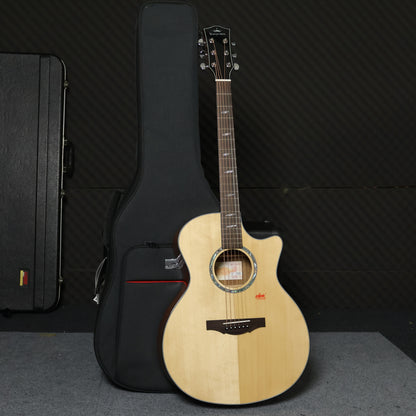 Kepma F2 Solid Sitka Spruce Top Grand Auditorium Acoustic Guitar - Natural ( F2SGA / F2S-GA)