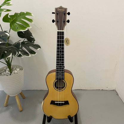 SQOE SQ-UK-403 , 24 inch Concert Solid Top Spruce & Mahagony Body Ukulele ( SQUK403 / SQ-UK / UK403 / 403)