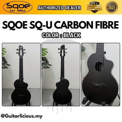 SQOE SQ-U 23 inch Concert Carbon Fiber Body Ukulele ( 23SQU / 23-SQ-U / 23" )