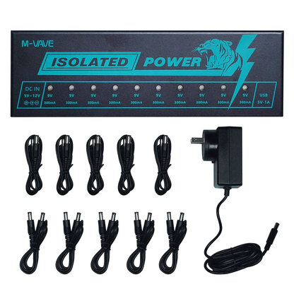 M-VAVE Isolated Power Guitar Effect Pedal with 10 Isolated 300mA Outputs & USB 5V1A Output