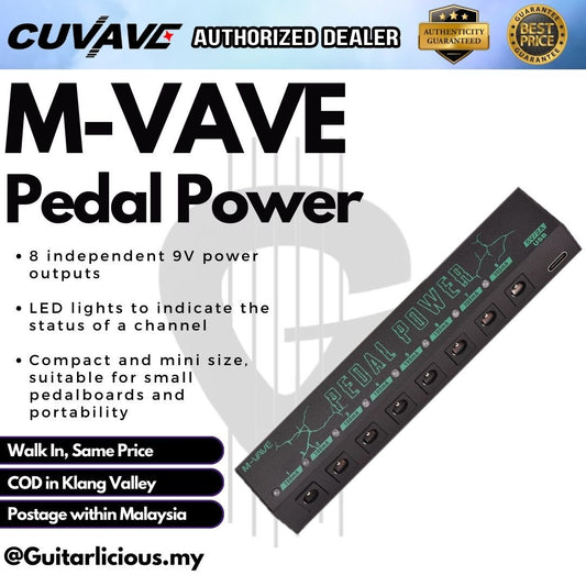 M-Vave Pedal Power, 8 Isolated Ports Guitar Pedal Effect Power Supply (Powered by USB Type C)