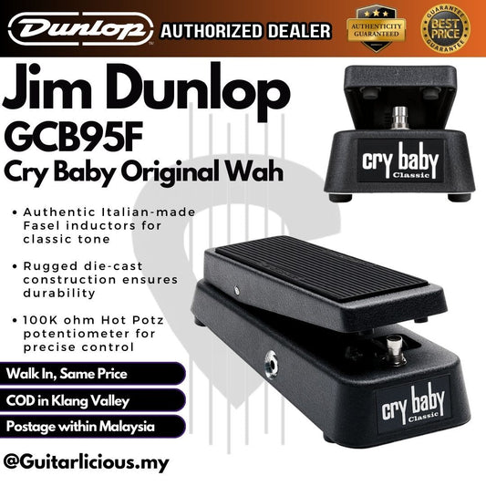 Jim Dunlop GCB95F Cry Baby Classic Wah Pedal (GC B95F / GCB-95F / GCB95 / CryBaby )