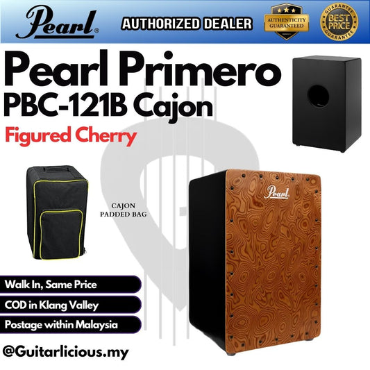 Pearl PBC121B Primero Cajon Rhythm Music Box - Figured Cherry ( PBC-121B / PBC 121B )