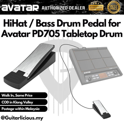 AVATAR HiHat / Bass Drum Pedal for Avatar PD705 Tabletop Drum Kit ( PD705 Pedal / Single )