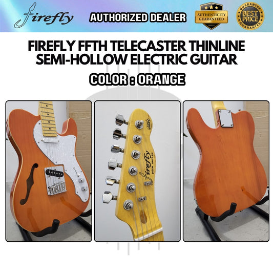 Firefly FFTH Thinline Telecaster Semi-Hollow Electric Guitar with bag - Orange (Showroom Unit)