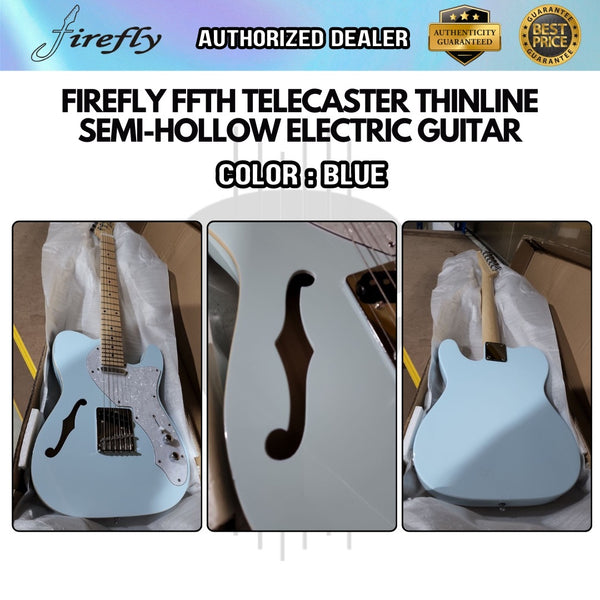 Firefly FFTH Thinline Telecaster Semi-Hollow Electric Guitar with bag - Website Clearance