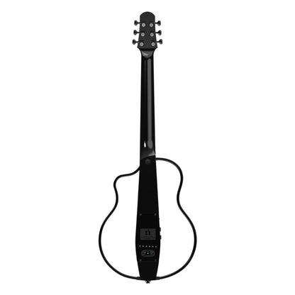 Natasha NBSG Steel String Silent Smart Guitar (with apps Control, and Free Wireless Transmitter & Receiver) - Black