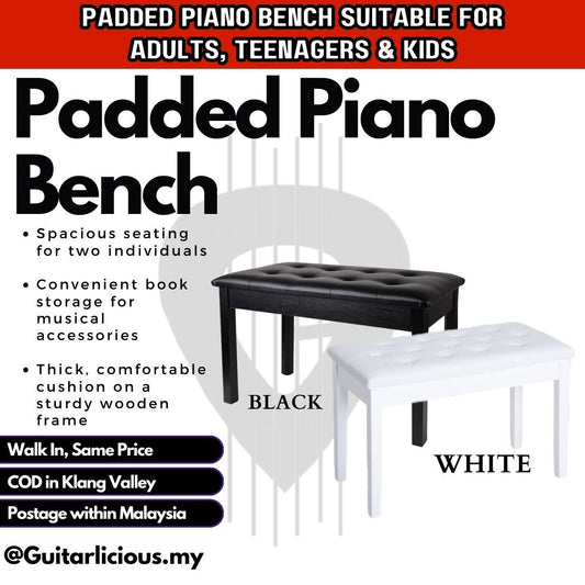 Standard Padded Piano Bench with Storage (PBH01)