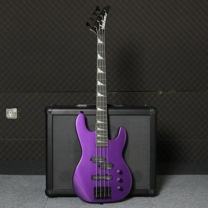 Jackson JS Series JS1X Concert Mini Short Scale Bass Minion Guitar, Amaranth FB , Pavo Purple ( JS1 / JS-1X / JS / Mini Bass )