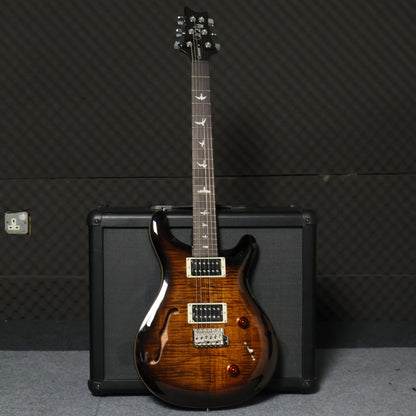 PRS SE Custom 22 Semi Hollow Electric Guitar with Bag, Black Gold Sunburst ( 85/15 "S" / CUSTOM-22 )