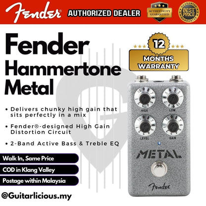 Fender Hammertone Metal Guitar Effects Pedal ( HIgh , Low , Level , Gain )