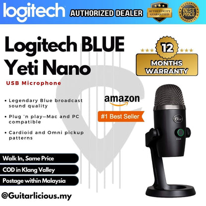 Logitech LFC BLUE Yeti Nano USB Condenser Microphone by Logitech - Blackout