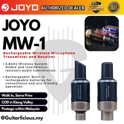 Joyo MW-1 5.8GH Rechargeable Wireless Microphone System Adapter Transmitter Receiver For Dynamic Mic (MW1 MW 1)