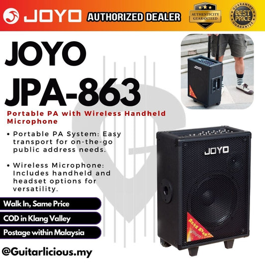 JOYO JPA-863 Portable PA with Wireless Handheld Microphone and Headset (JPA863)