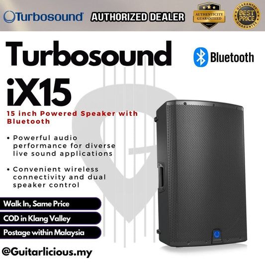 Turbosound iX15 1000W 15 inch Powered Speaker with Bluetooth Stereo Pairing & Spotify / Youtube Enabled