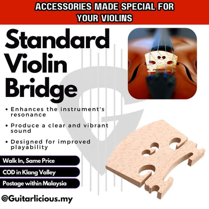 Violin Bridge Maple Material for 4/4 Full Size Violin Accessories