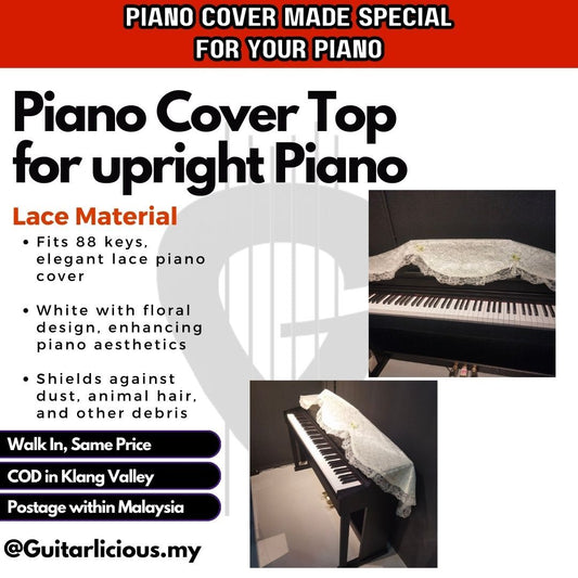 Piano Cover Top for 88 Keys Upright Piano (Lace Material) - PA35