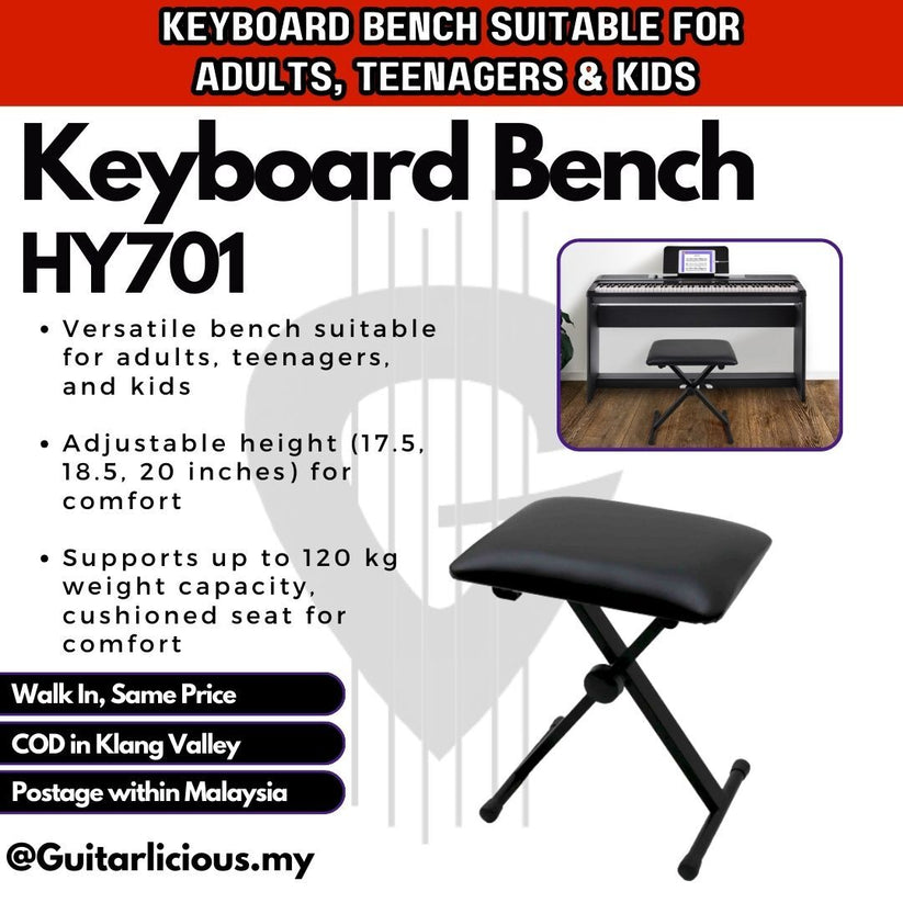 Standard Keyboard Bench - (HY701) – GUITARLICIOUS