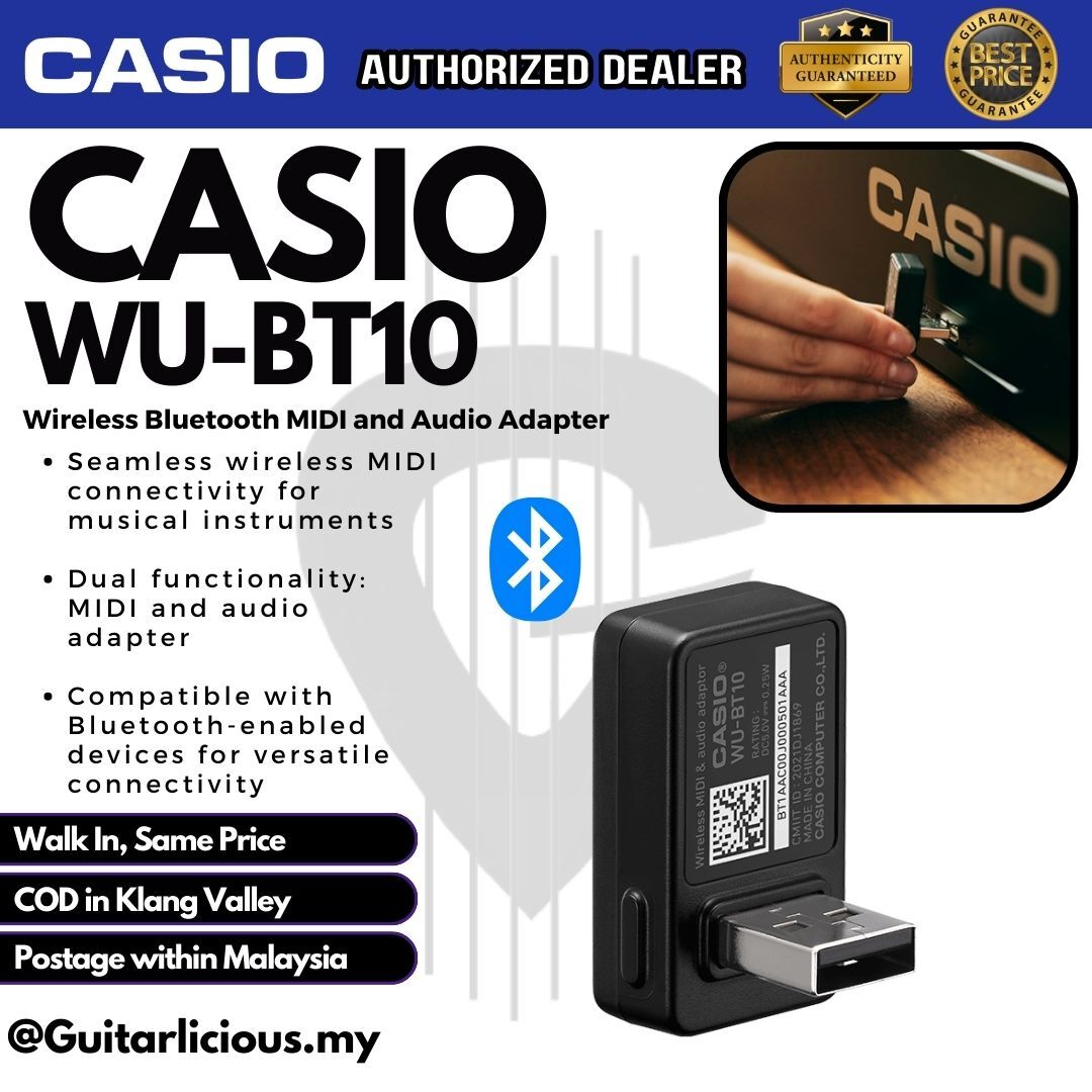Casio Wireless Router Casio WU-BT10 Wireless Bluetooth MIDI and Audio Adapter – GUITARLICIOUS